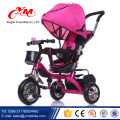 2016 usine dirigée bébé tricycle avec poignée de poussée / alibaba gros vente meilleur tricycle pour enfants / 3 dans 1 bébé pousser tricycle